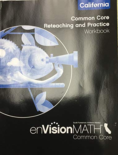 Cover of CA Common Core Reteaching and Practice Workbook enVision Math Grade 4 by Various, paperback Book