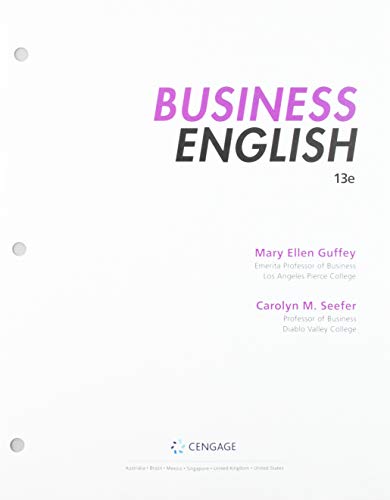 Bundle: Business English, Loose-leaf Version, 13th + MindTap 1 term Printed Access Card