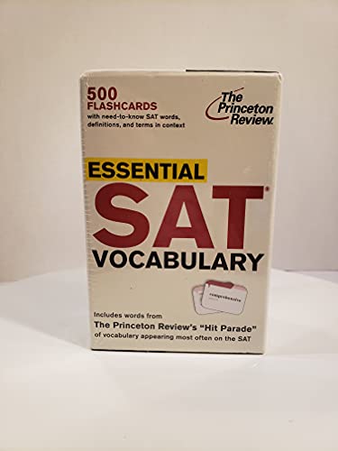 Essential SAT Vocabulary (flashcards): 500 Flashcards with Need-to-Know SAT Words, Definitions, and Terms in Context (College Test Preparation)