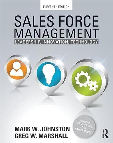 Sales Force Management: Leadership, Innovation, Technology - 11th edition