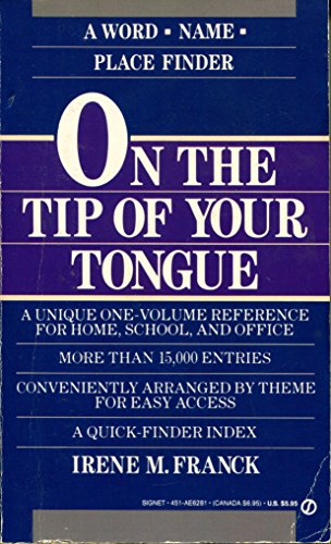 On the Tip of Your Tongue: The Word/Name/Place Finder