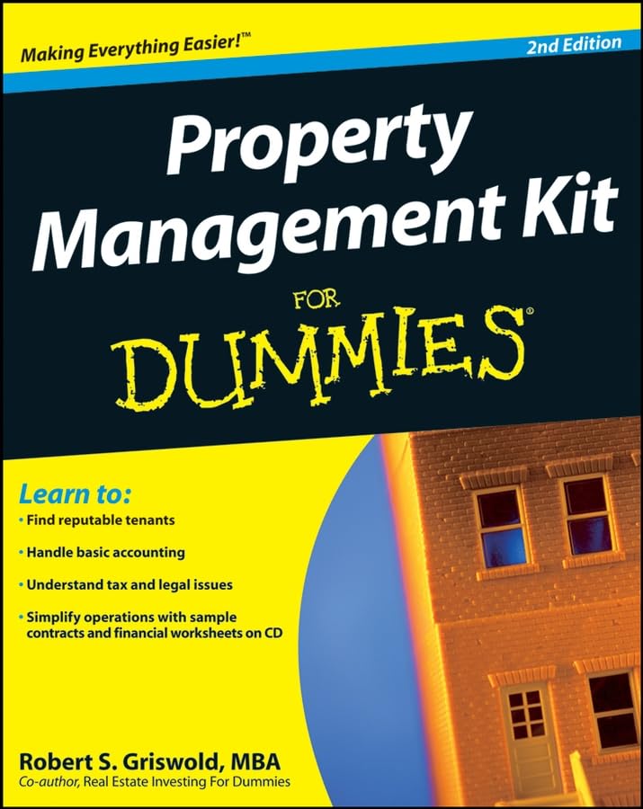 Cover of Property Management Kit For Dummies (Book & CD) by Griswold, Robert S., paperback Book