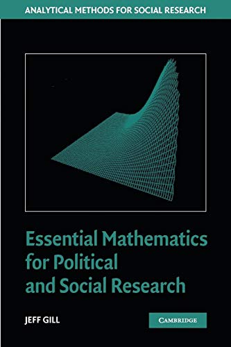 Cover of Essential Mathematics for Political and Social Research (Analytical Methods for Social Research) by Gill, Jeff, paperback Book