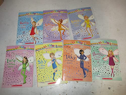 The Rainbow Magic Fairies (Original) Complete Set 1-7: Ruby the Red Fairy, Amber the Orange Fairy, Saffron the Yellow Fairy, Fern the Green Fairy, Sky the Blue Fairy, Inky the Indigo Fairy, & Heather