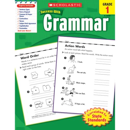Scholastic Success With Grammar, Grade 1