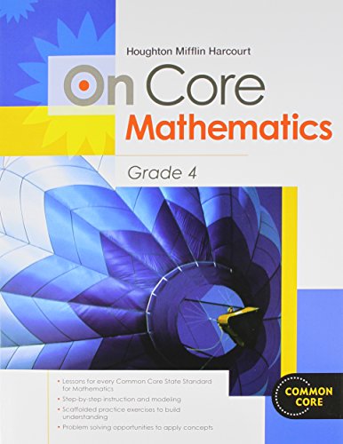 Houghton Mifflin Harcourt On Core Mathematics: Student Workbook Grade 4