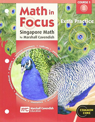 Cover of Extra Practice, Book B Course 1 (Math in Focus: Singapore Math) by Houghton Mifflin Harcourt, paperback Book