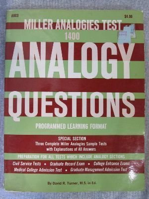 Miller Analogies Test : 1400 Analogy Questions Programmed Learning Format