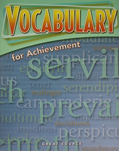 Great Source Vocabulary for Achievement: Student Edition Grade 11