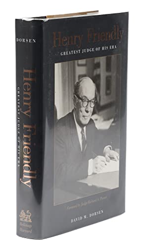 Cover of Henry Friendly, Greatest Judge of His Era by Dorsen, David M., Hardcover Book