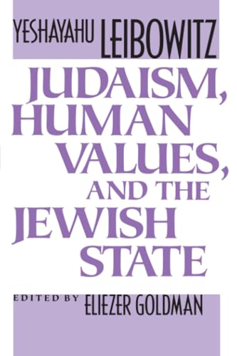 Judaism, Human Values, and the Jewish State