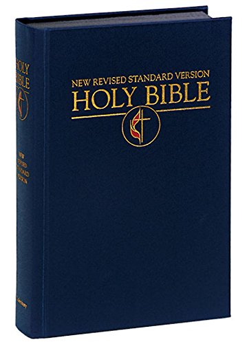 Cokesbury NRSV Pew United Methodist Edition Bible: Cross & Flame Emblem, Navy Blue