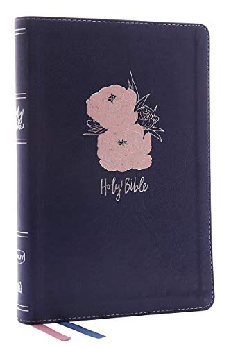 The Holy Bible: New King James Version, Navy/Pink Leathersoft, Thinline Bible: Red Letter Edition