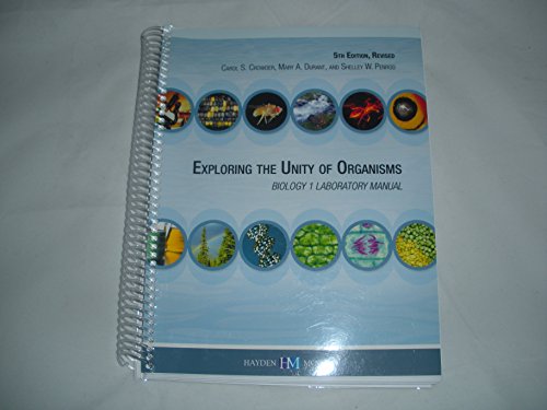Exploring The Unity of Organisms Biology 1 Laboratory Manual 5th Edition, Revised North Harris College