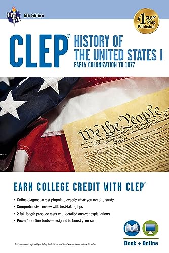 CLEP® History of the U.S. I Book + Online (CLEP Test Preparation)