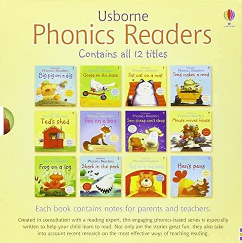 Usborne Phonics Readers 12 illustrated Books Box Set Collection - Read at Home