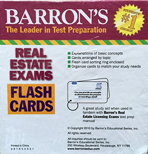 Barron's Real Estate Exam Flash Cards