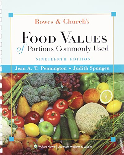 BOWES AND CHURCH'S FOOD VALUES OF PORTIONS COMMONLY USED: .