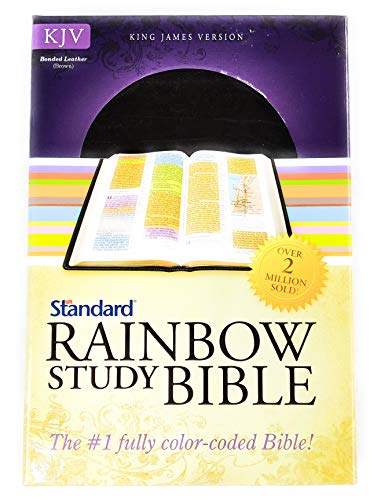 KJV Standard Rainbow Study Bible, Brown Bonded Leather