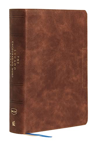 NKJV, Lucado Encouraging Word Bible, Leathersoft, Brown, Comfort Print: Holy Bible, New King James Version