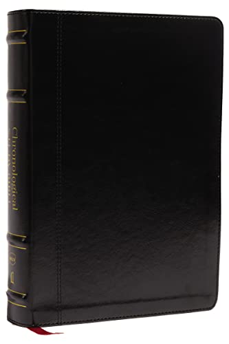 NKJV, Chronological Study Bible, Leathersoft, Black, Comfort Print: Holy Bible, New King James Version