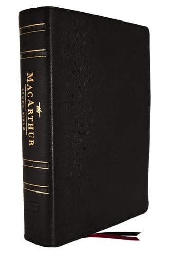 NKJV, MacArthur Study Bible, 2nd Edition, Genuine Leather, Black, Comfort Print: Unleashing God's Truth One Verse at a Time