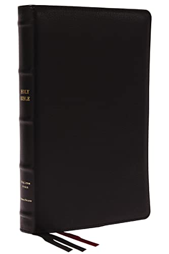 KJV Holy Bible: Large Print Thinline, Black Goatskin Leather, Premier collection, Red Letter, Comfort Print: King James Version