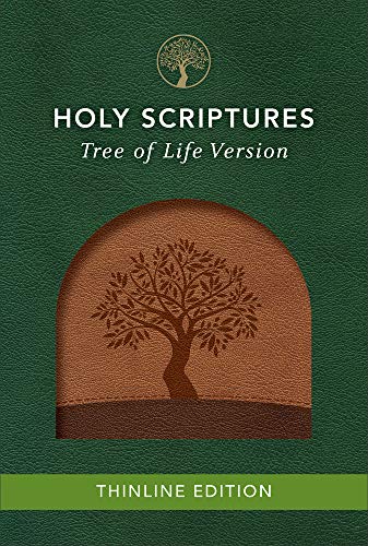 TLV Thinline Bible, Holy Scriptures, Walnut/Brown, Tree Design Duravella