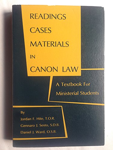 Readings, Cases, Materials in Canon Law: A Textbook for Ministerial Students