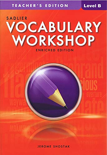 Vocabulary Workshop Common Core Enriched Edition Level B (Grade 7): Teacher Edition