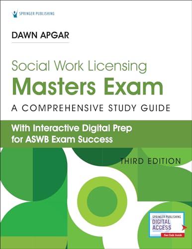 Social Work Licensing Masters Exam Guide: Study Guide for LMSW Licensing Exam - Book + Online Exam Prep from Dawn Apgar, Customized Study Plan, Practice Test & Lessons, Online Study Community