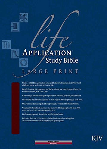 KJV Life Application Study Bible, Second Edition, Large Print (Red Letter, Bonded Leather, Burgundy/maroon, Indexed)