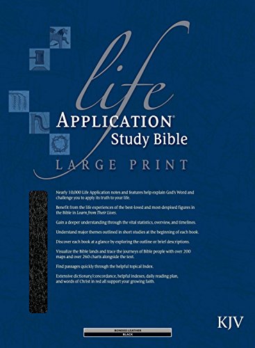 KJV Life Application Study Bible, Second Edition, Large Print (Red Letter, Bonded Leather, Black)