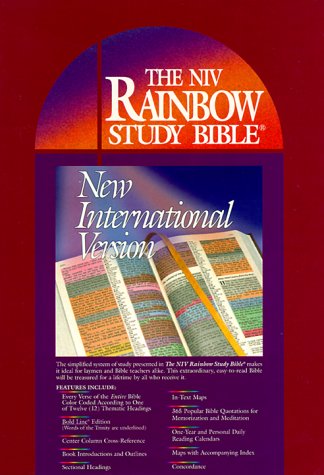 The Rainbow Study Bible New International Version: Genuine Bonded Leather Indexed