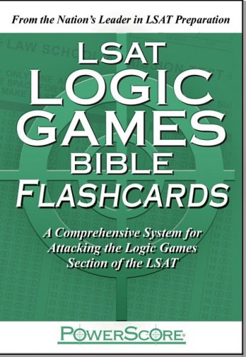 Cover of LSAT Logic Games Bible Flashcards: A Comprehensive System for Attacking the Logic Games Section of the LSAT by Powerscore, Cards Book