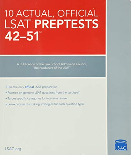 10 Actual, Official LSAT Preptests 42-51