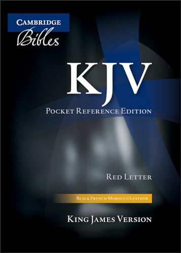 KJV Pocket Reference Bible, Black French Morocco Leather, Thumb Index, Red-letter Text, KJ243:XRI