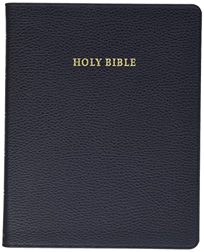 NKJV Aquila Wide Margin Reference Bible, Black Calf Split Leather, Red-letter Text, NK744:XRM