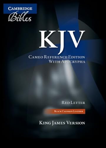 KJV Cameo Reference Bible with Apocrypha, Black Calfskin Leather, Red-Letter Text, KJ455:XRA