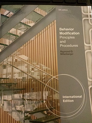 Behavior Modification: Principles and Procedures
