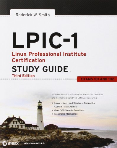 Cover of LPIC-1: Linux Professional Institute Certification Study Guide: Exams 101 and 102 by Smith, Roderick W., paperback Book