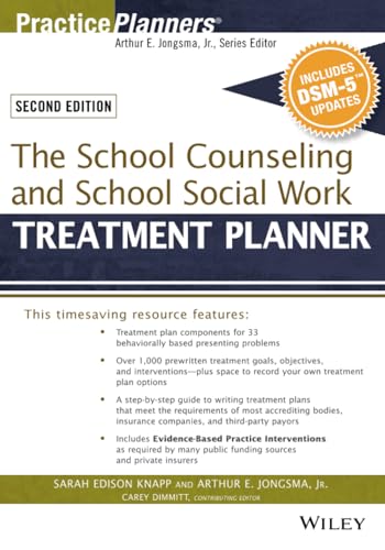 The School Counseling and School Social Work Treatment Planner, with DSM-5 Updates, 2nd Edition (PracticePlanners)