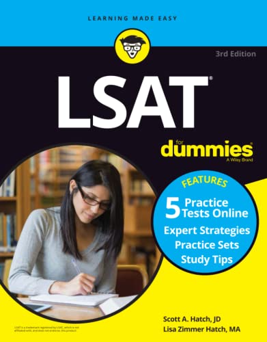 Cover of LSAT For Dummies: Book + 5 Practice Tests Online by Hatch, Scott A., paperback Book