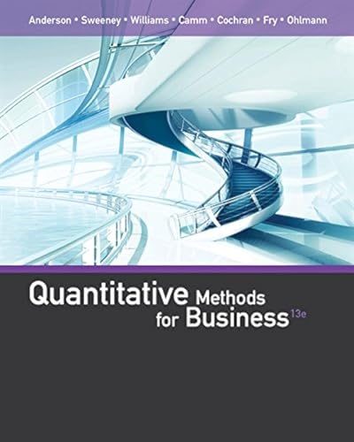 Cover of Quantitative Methods for Business by Anderson, David, hardcover Book