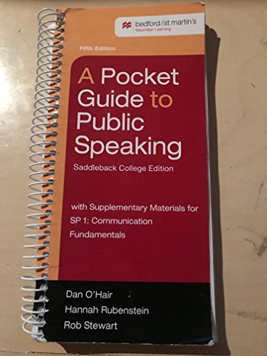 A Pocket Guide to Public Speaking Saddleback College Edition