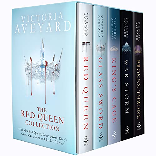 The Red Queen Collection Series Books 1 - 5 Box Set by Victoria Aveyard (Red Queen, Glass Sword, King's Cage, War Storm & Broken Throne)