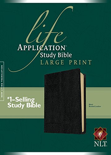 NLT Life Application Study Bible, Second Edition, Large Print (Red Letter, Bonded Leather, Black)