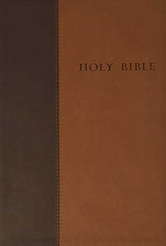Premium Value Slimline Bible Large Print NLT, TuTone (LeatherLike, Brown/Tan)
