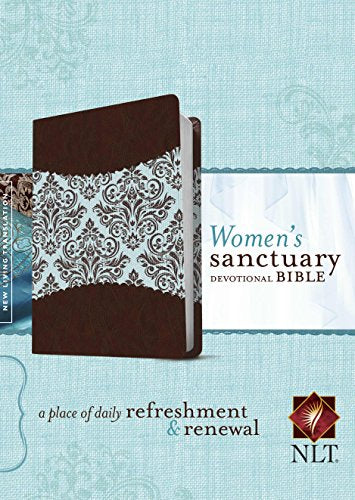 Women's Sanctuary Devotional Bible NLT, TuTone (LeatherLike, Espresso/Vintage Floral): A Place of Daily Refreshment and Renewal