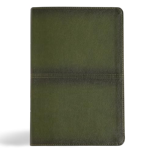 CSB Men's Daily Bible, Olive LeatherTouch, Indexed, Black Letter, Reading Plan, Articles, Callouts, Study Tools, Easy-to-Read Bible Serif Type